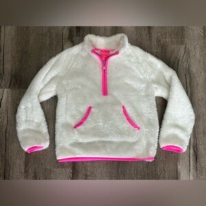 Lilly Pulitzer Girls Little Skipper Sherpa Popover coconut Medium M 6/7